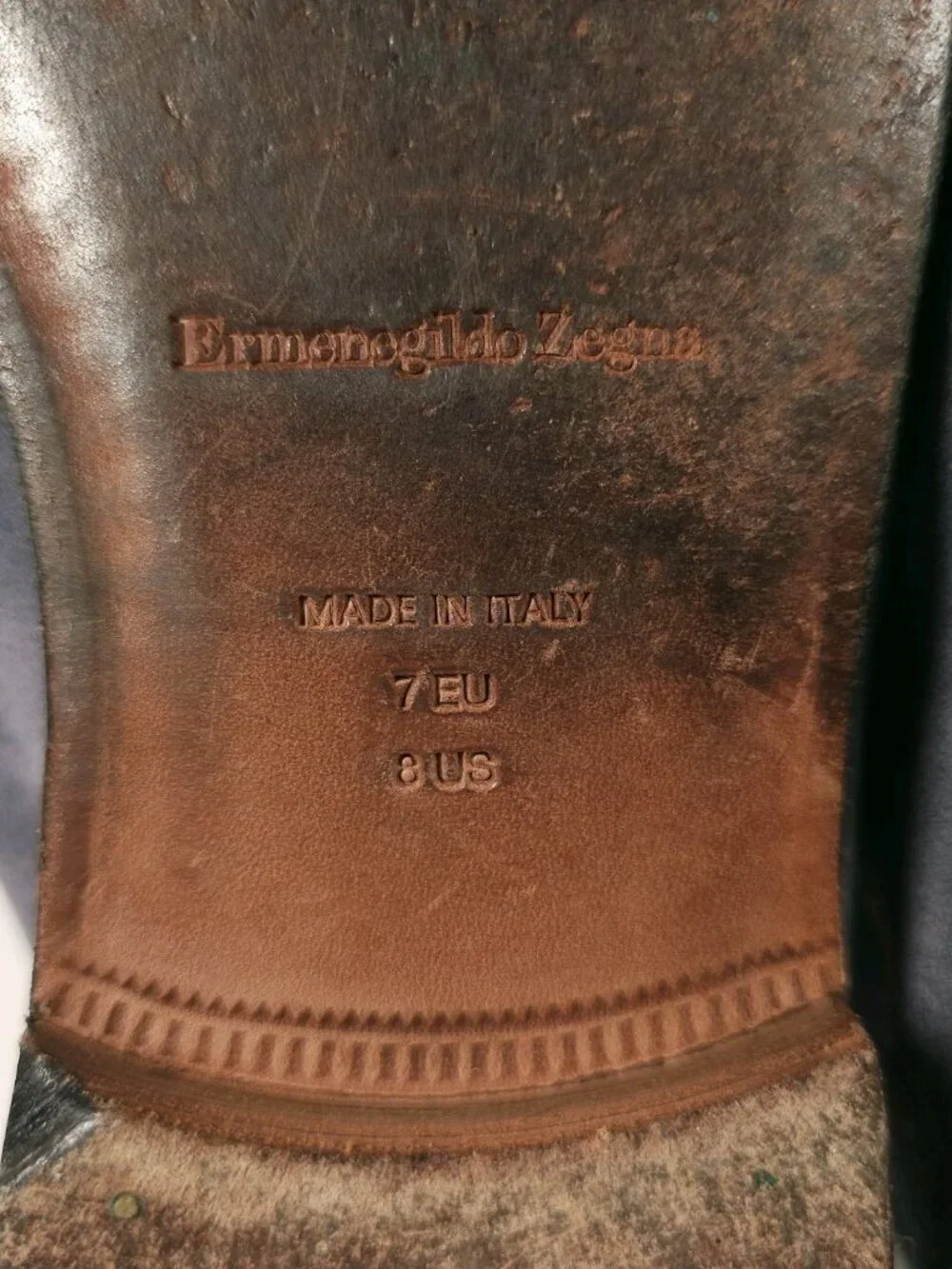 ERMENEGILDO ZEGNA Asola Loafers Blue Suede Soft Leather Size US 8